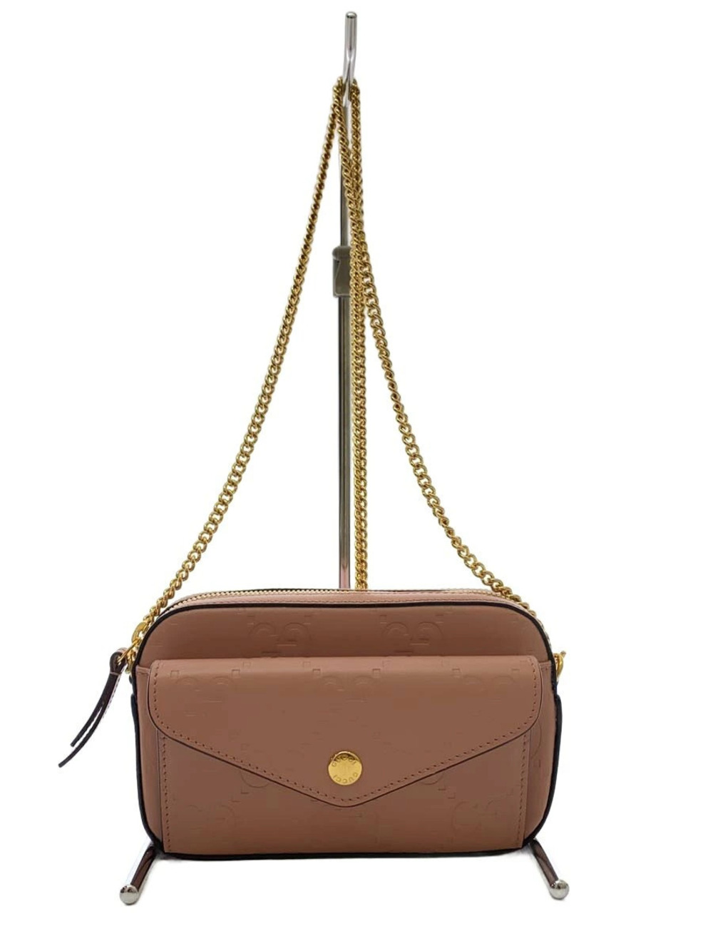 Gucci GG embossed leather super crossbody bag Pink